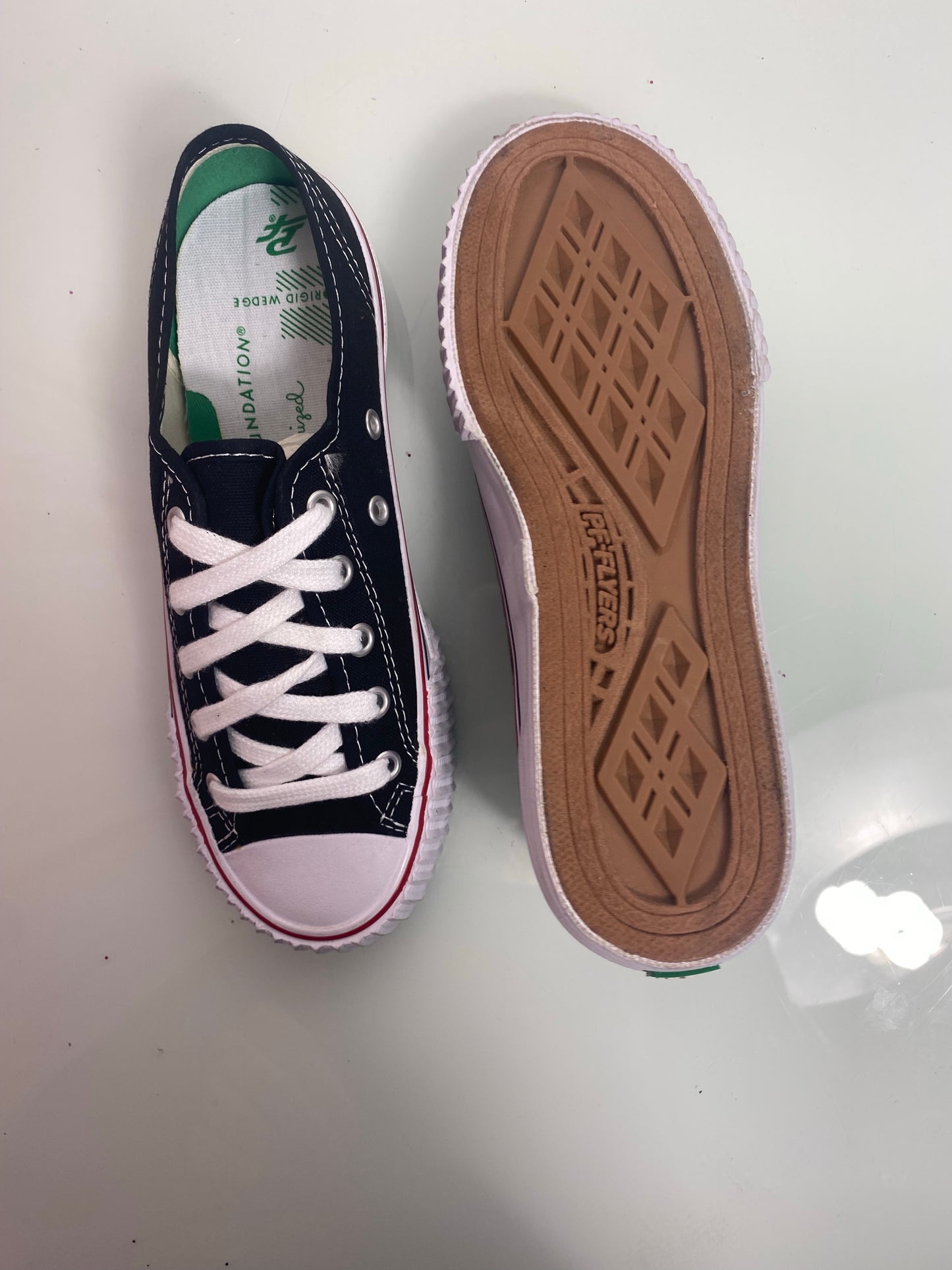 PF FLYERS "Black/White" Women's 6.5 - MC1002BK