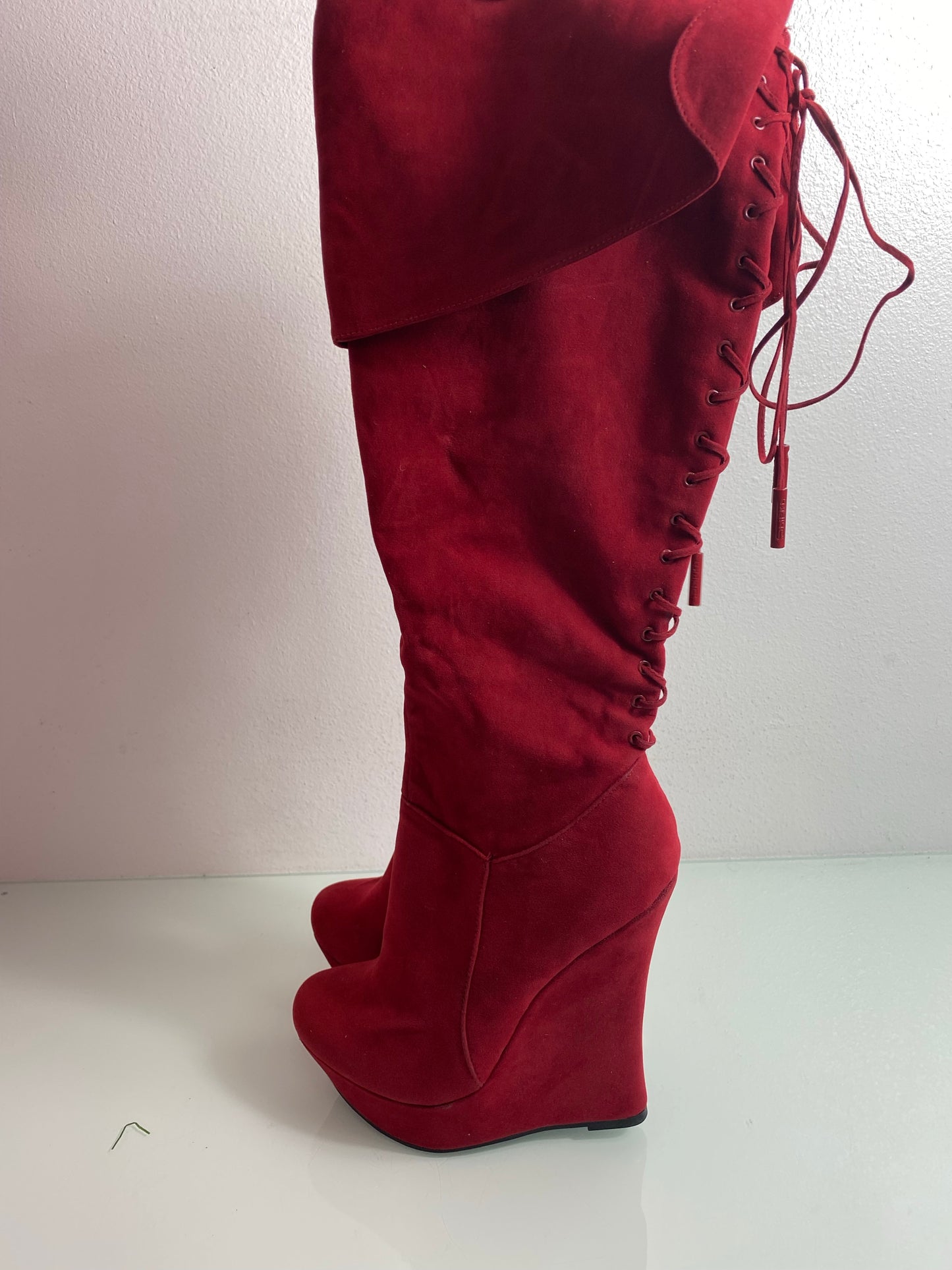 Posh Wedge Boot 'Red' Women's 6- 003 Red VLT