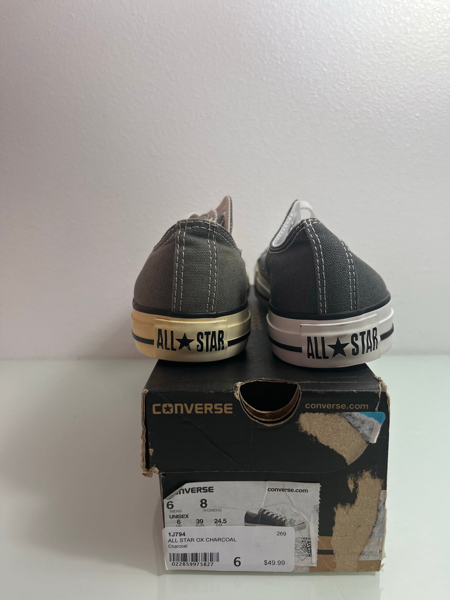 Converse Chuck Taylor All Star "Charcoal" Men's 6 Women's 8- 1J794