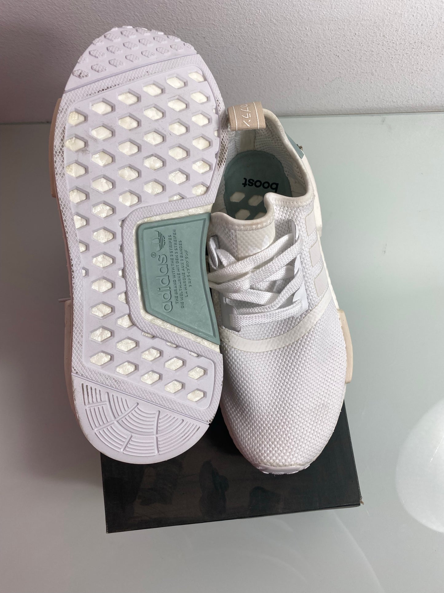 Adidas NMD_R1 "White" Women's MIMATE L:6.5 R:6 - BY3033