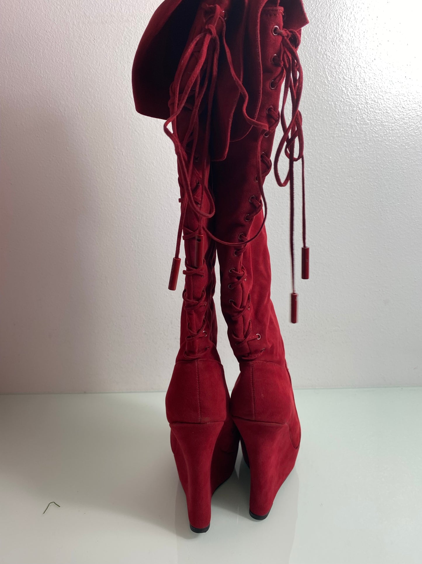 Posh Wedge Boot 'Red' Women's 6- 003 Red VLT
