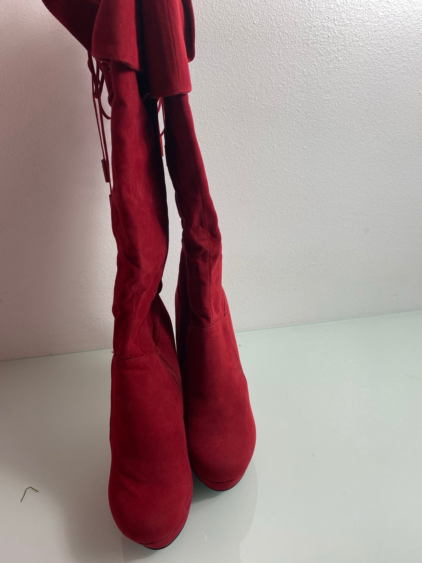 Posh Wedge Boot 'Red' Women's 6- 003 Red VLT