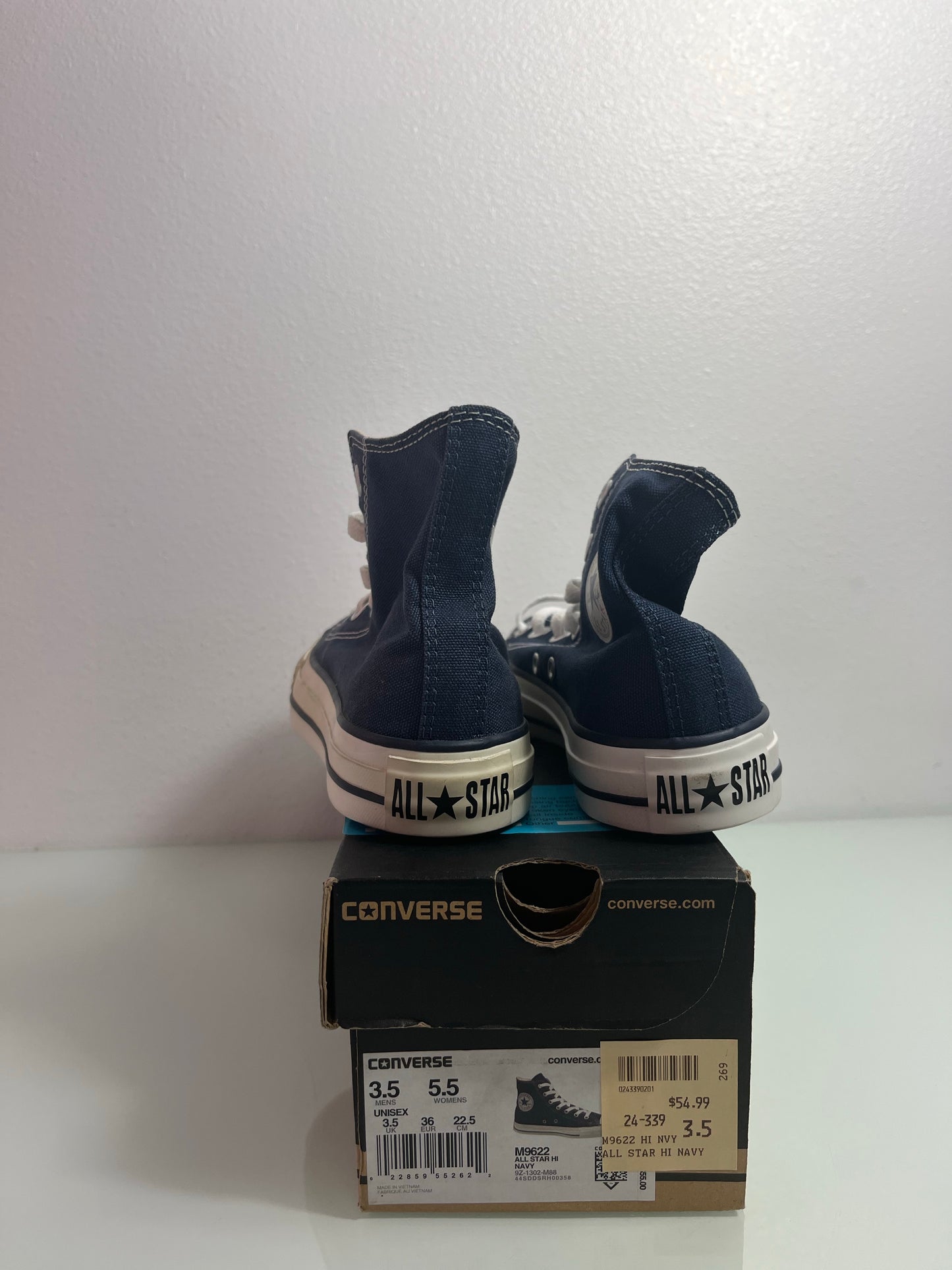 Converse Chuck Taylor All Star High Top "Navy/White" Men's 3.5 Women's 5.5-M9622