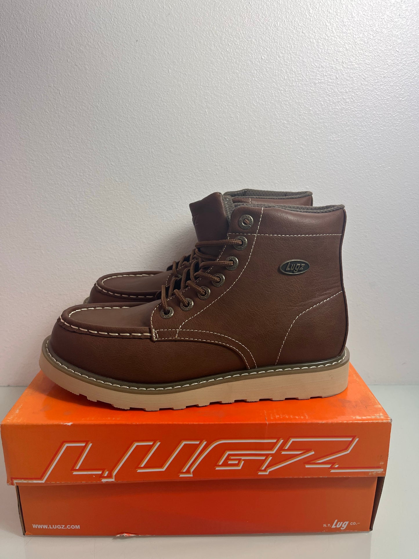 Lugz Roamer HI "Brown/Gum-Cream" Men's MISMATE L:7.5 R:7- MROAHGV 2013