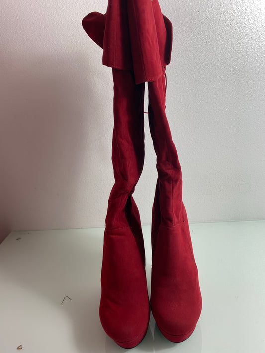 Posh Wedge Boot 'Red' Women's 6- 003 Red VLT