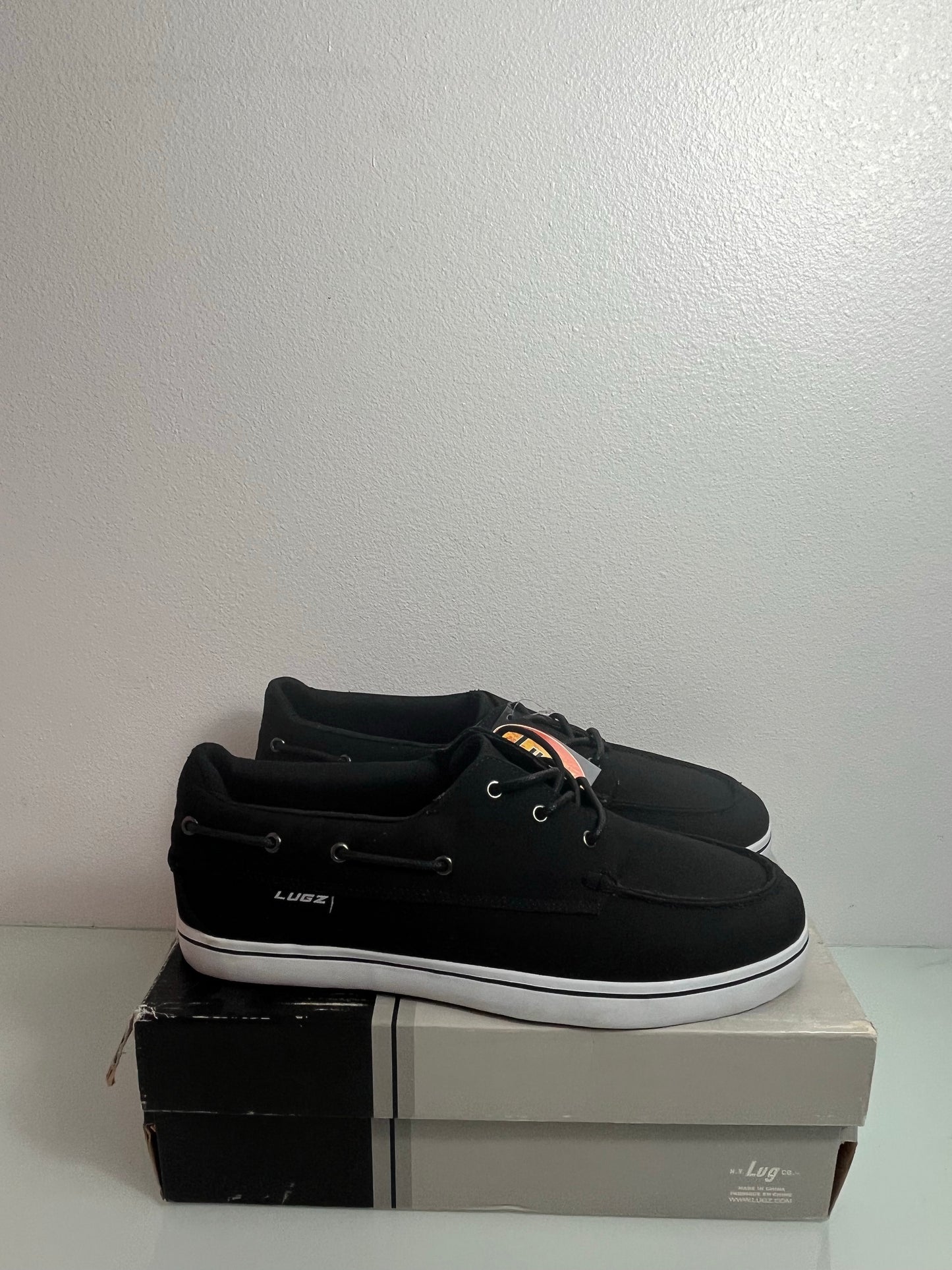 Lugz Boat Shoes "Black/White" Men's 12- MMRHC 060