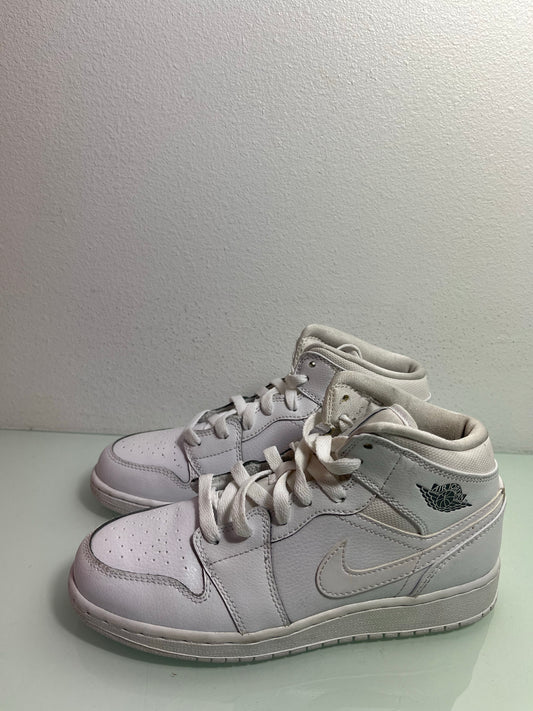 Air Jordan 1 Mid "White/Cool Grey" MISMATE Youth's L:4 R:4.5- 554725 102