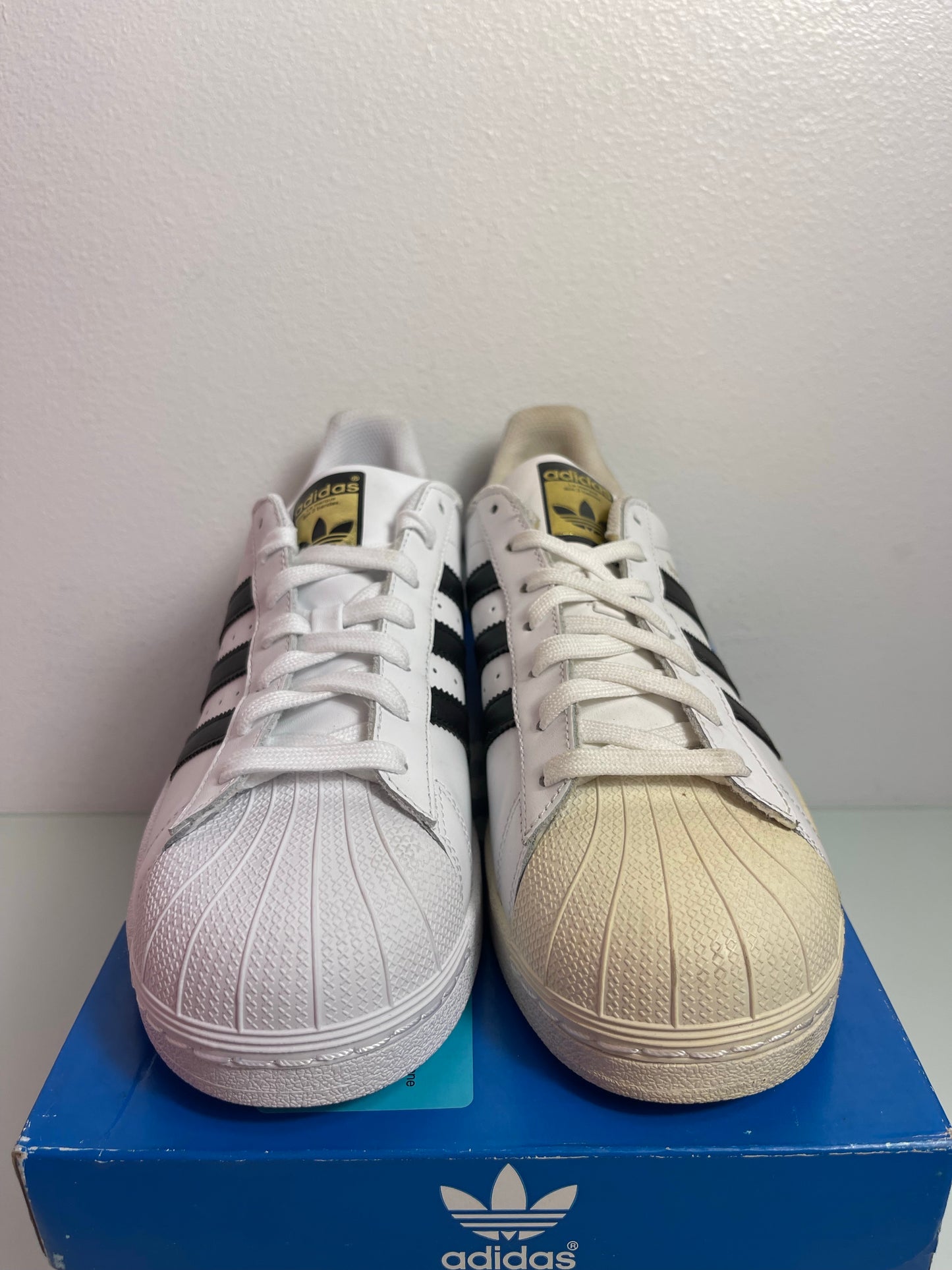 Adidas Superstar "White" MISMATE Men's L:8.5 R:8- B27136