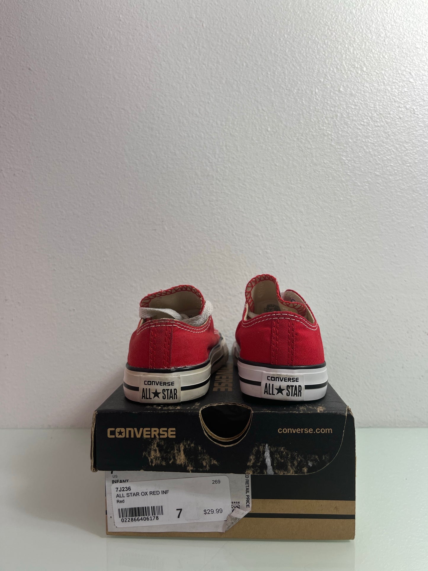 Converse All Star "Red/White" Infant's 7- 7J236