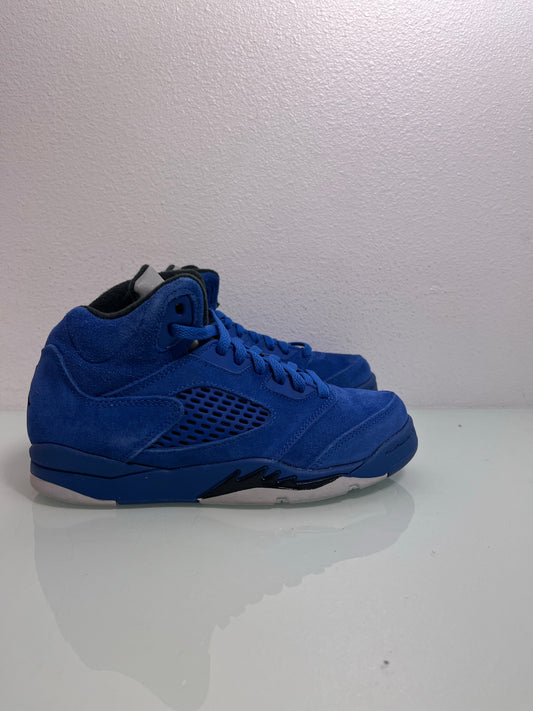 Jordan 5 Retro "Blue" Suede MISMATE Youth's L:1.5 R:1- 440889 401