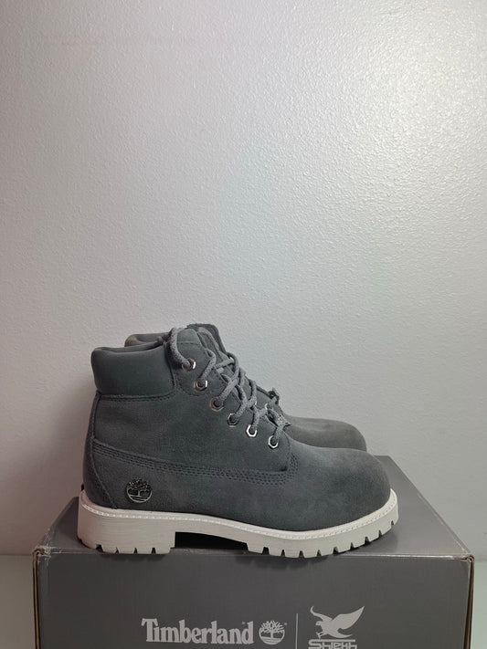 Timberland 6 Inch Premium Boot "Light Grey" Youth's 3- TB0A1Q3V