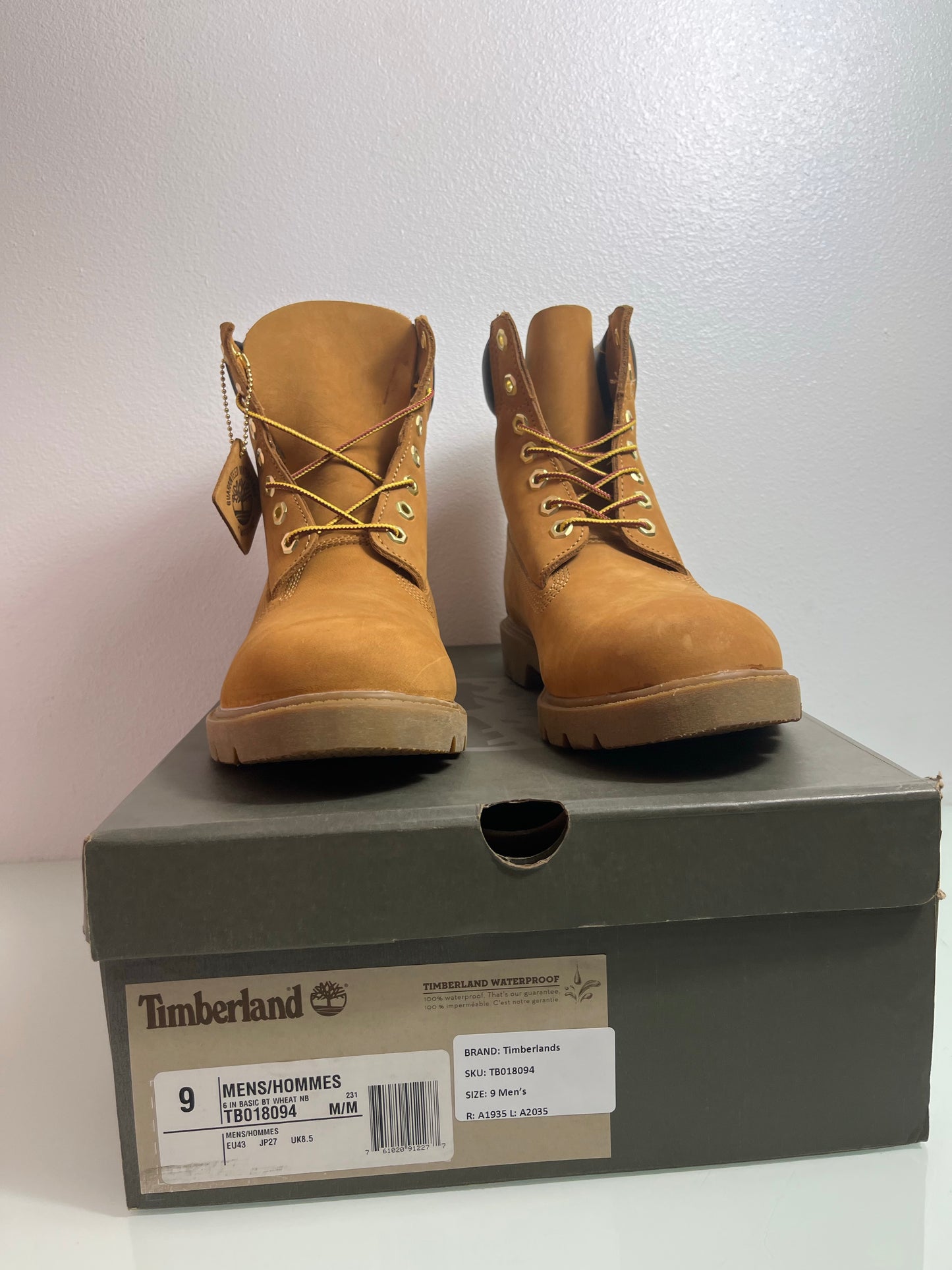 Timberland 6 Inch Basic Boot "Wheat" Men's 9- TB018094