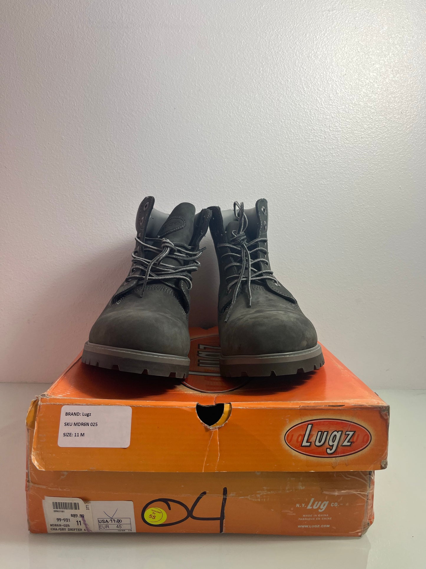 Lugz Boots "Grey" Men's 11- MDR6N 025