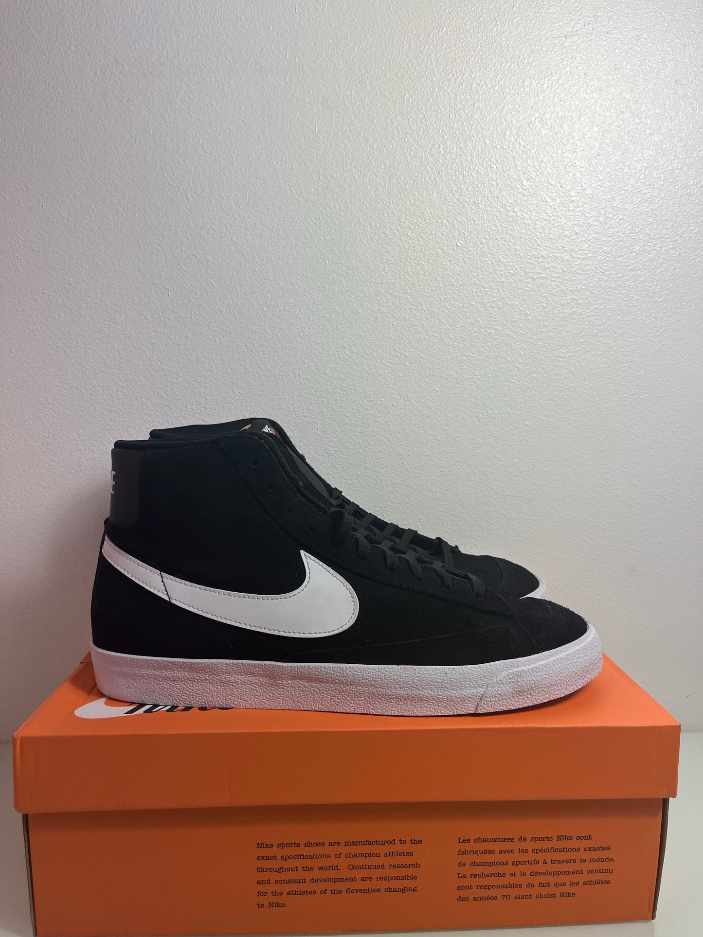 Nike Blazer Mid '77 Suede "Black/White" Men's 13- CI1172 005