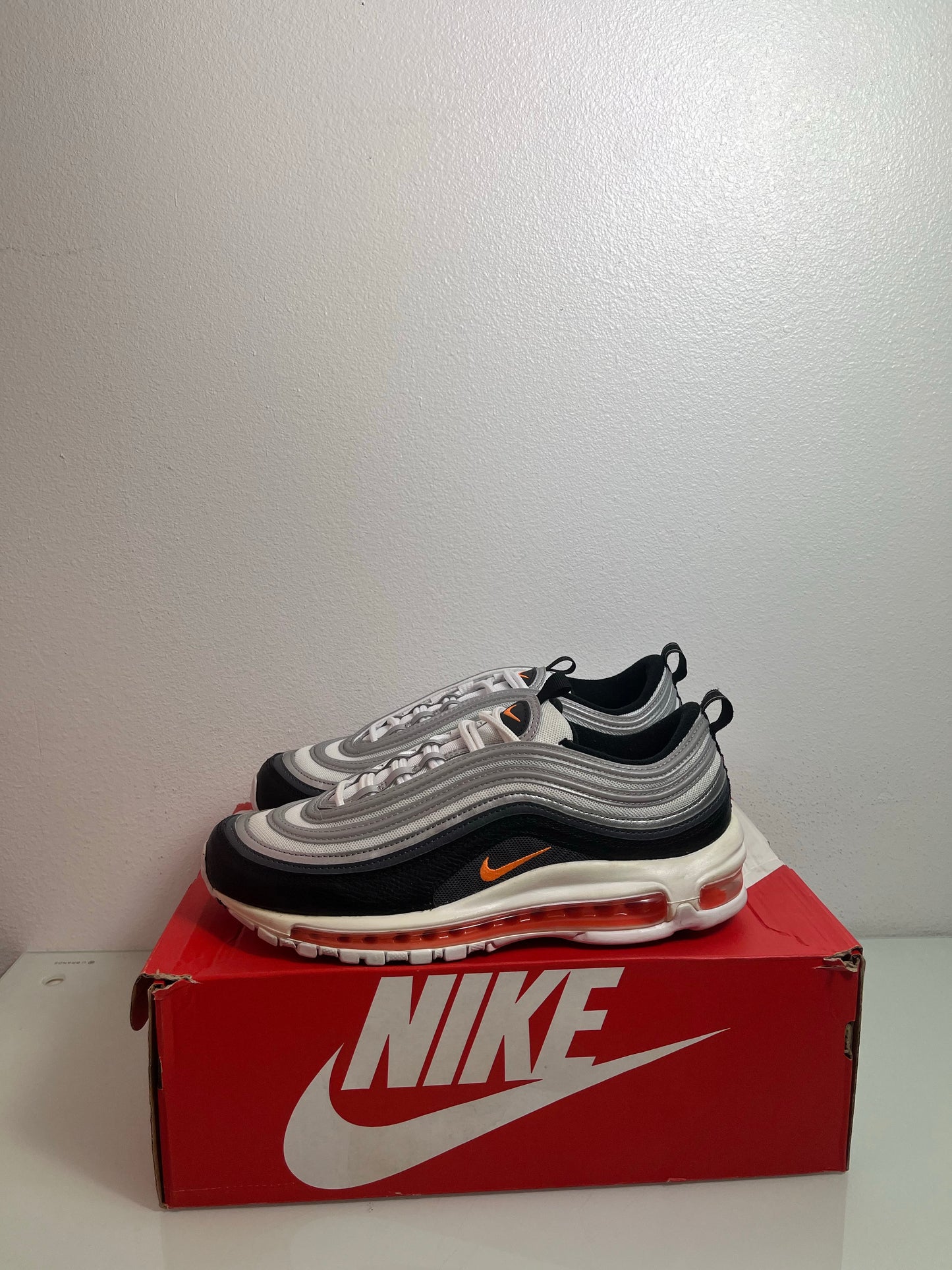 Nike Air Max 97 "White/Total Orange" Men's 8 - CW5419 101