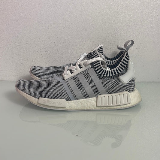 Adidas NMD R1 Glitch "Camo White/Black" MISMATE Men's L:9.5 R:8.5- BY1911