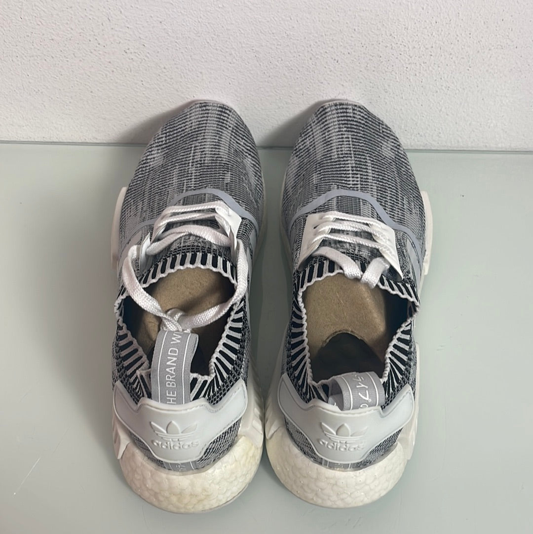 Adidas NMD R1 Glitch "Camo White/Black" MISMATE Men's L:9.5 R:8.5- BY1911