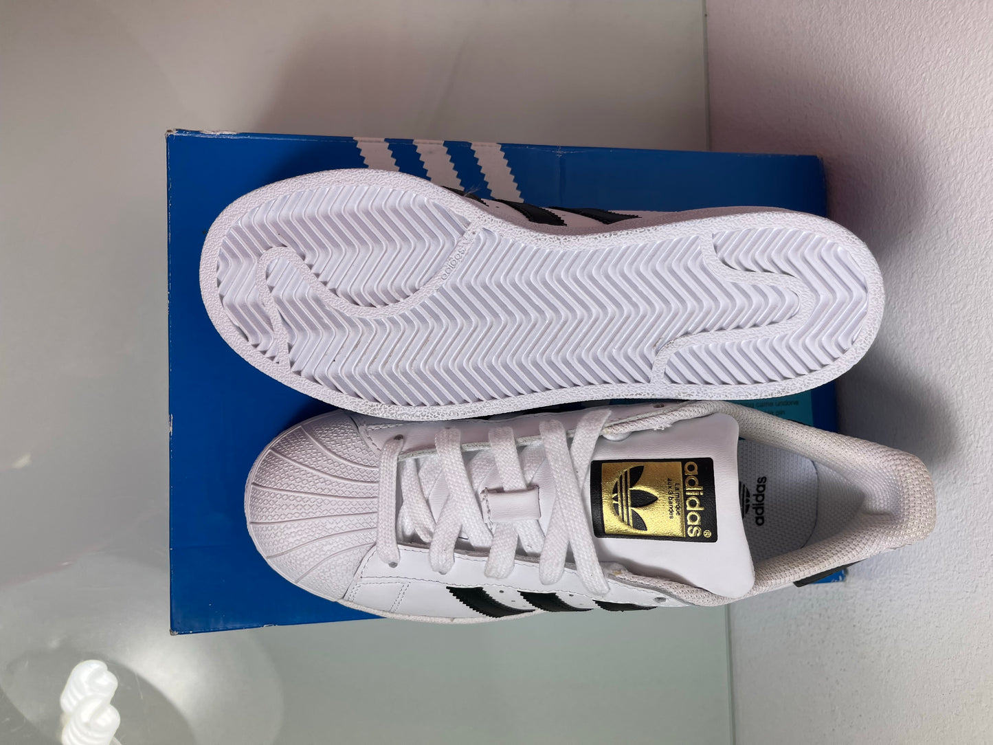 Adidas Superstar "White/Black" Men's 10- C77124