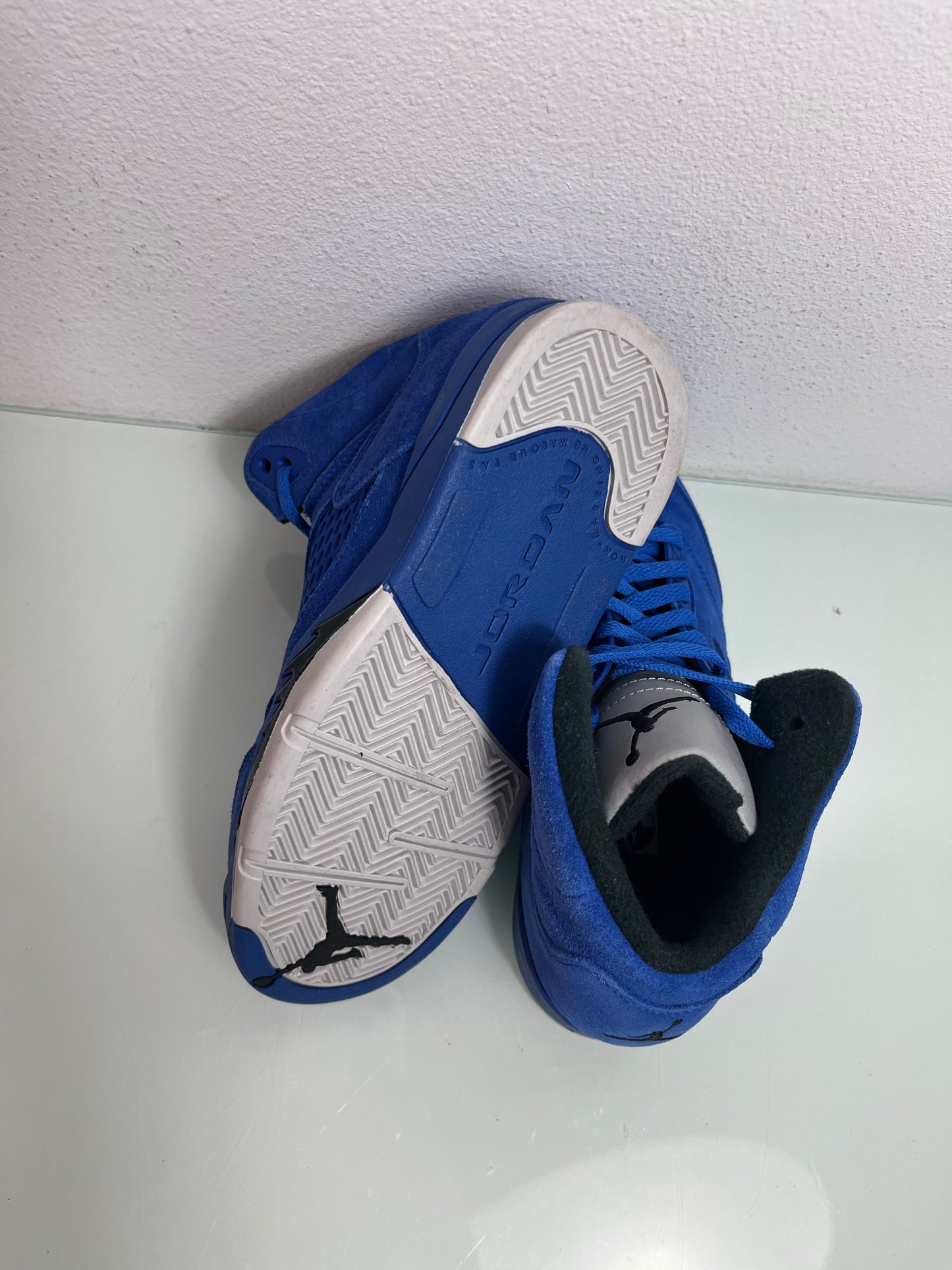 Jordan 5 Retro "Blue" Suede MISMATE Youth's L:1.5 R:1- 440889 401