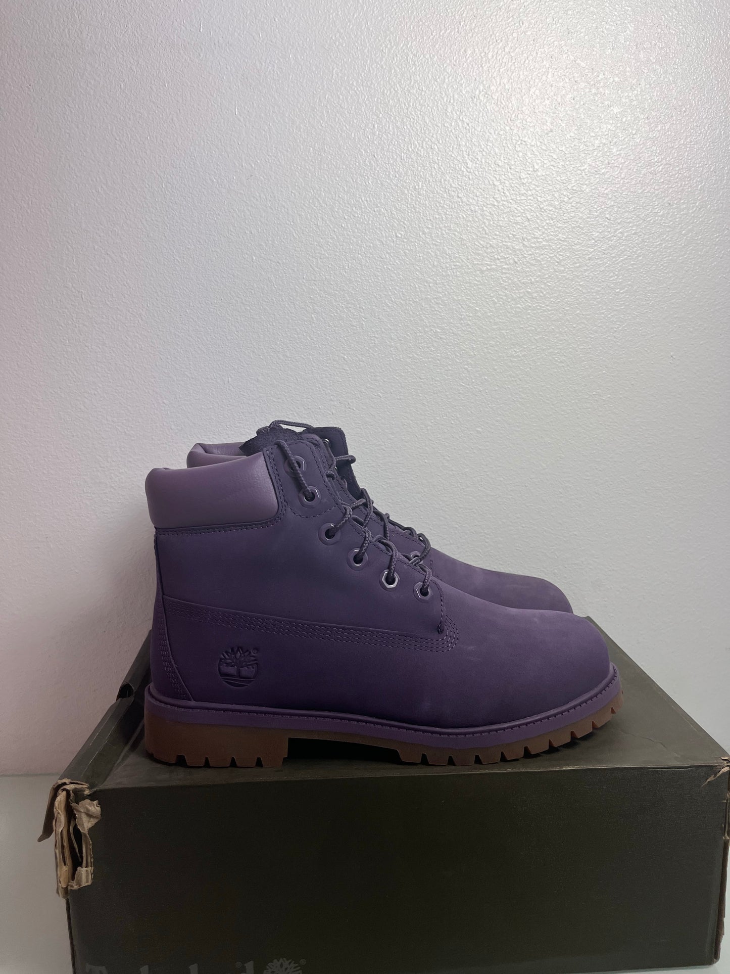 Timberland 6 Inch Premium Waterproof Boot "Purple" Youth's 7-TB0A1OCR