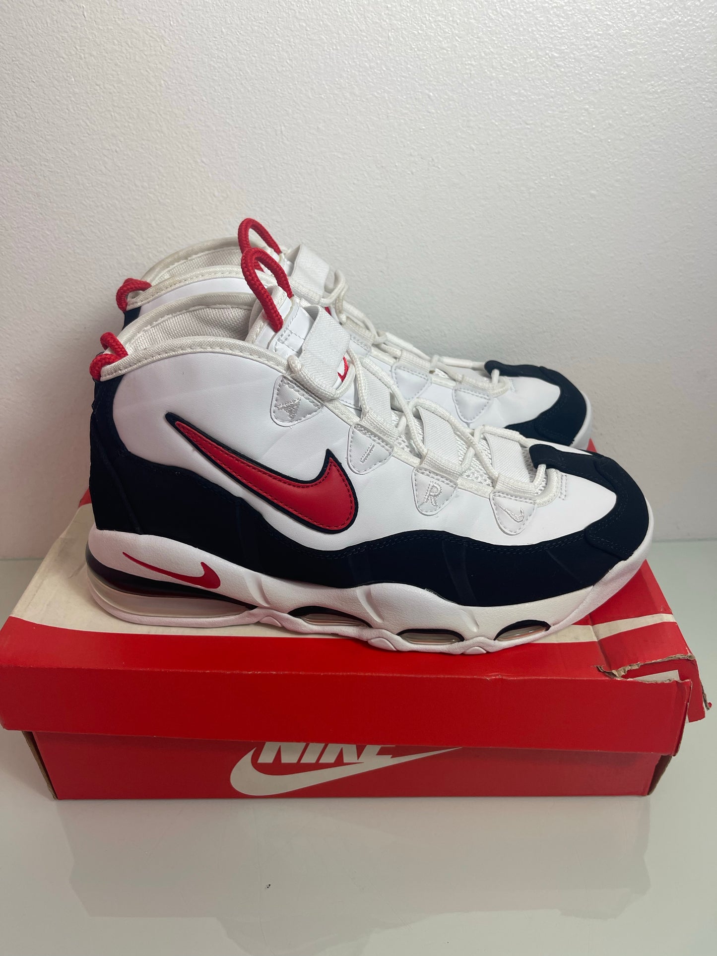 Nike Air Max Uptempo '95 "White/University Red-Black" Men's 10.5-CK0892 101