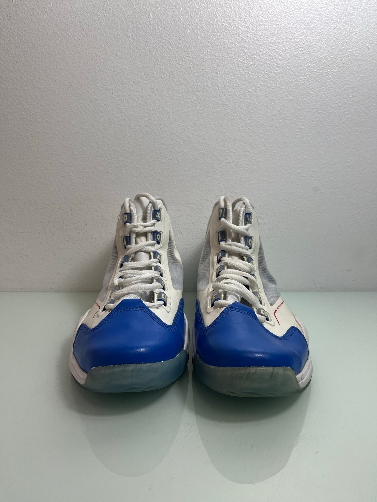 Reebok Q96 Cross Examine Allen Iverson "White/Blue" Men's 8.5-V61327