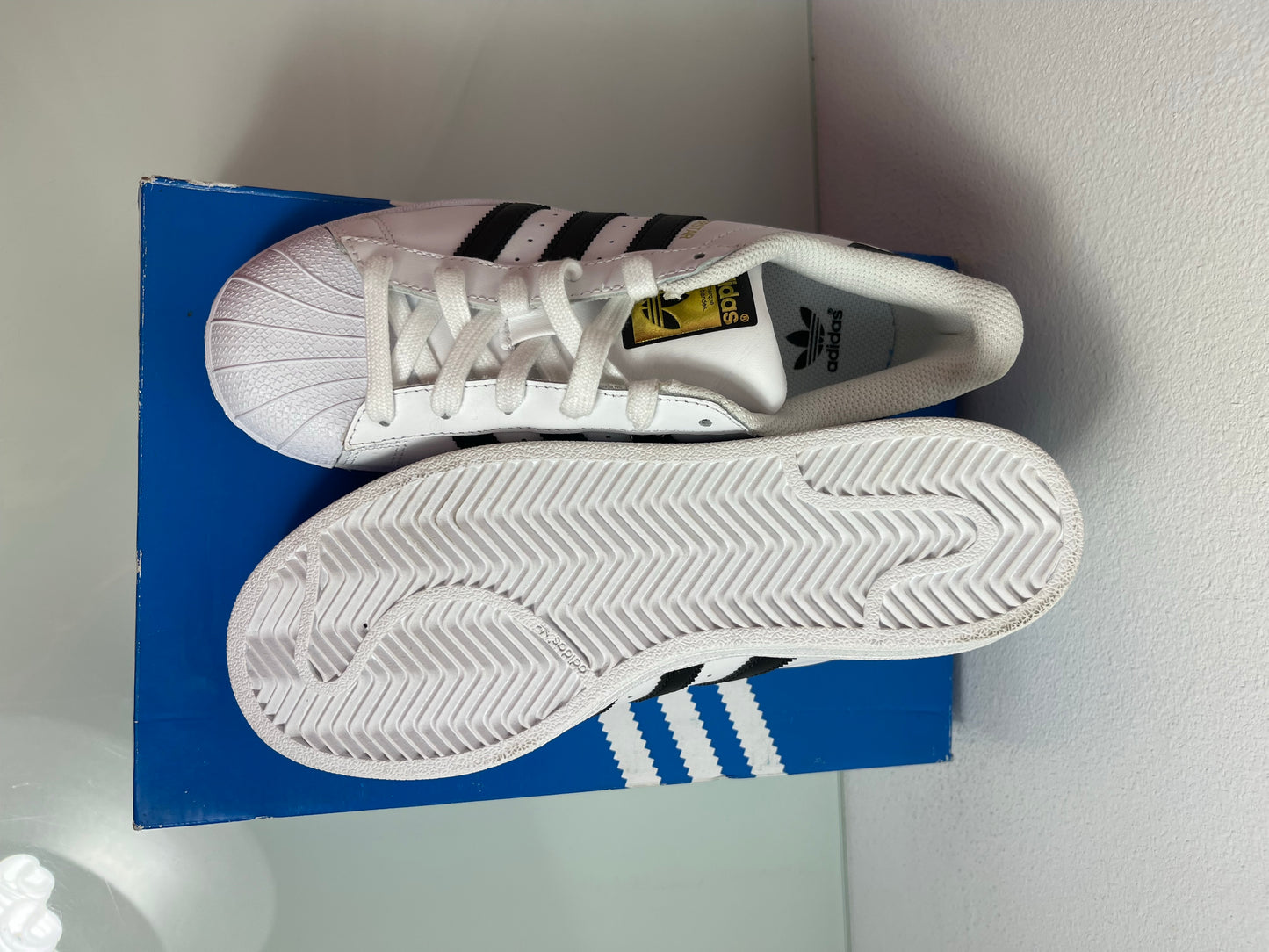 Adidas Superstar "White/Black" Men's 10- C77124