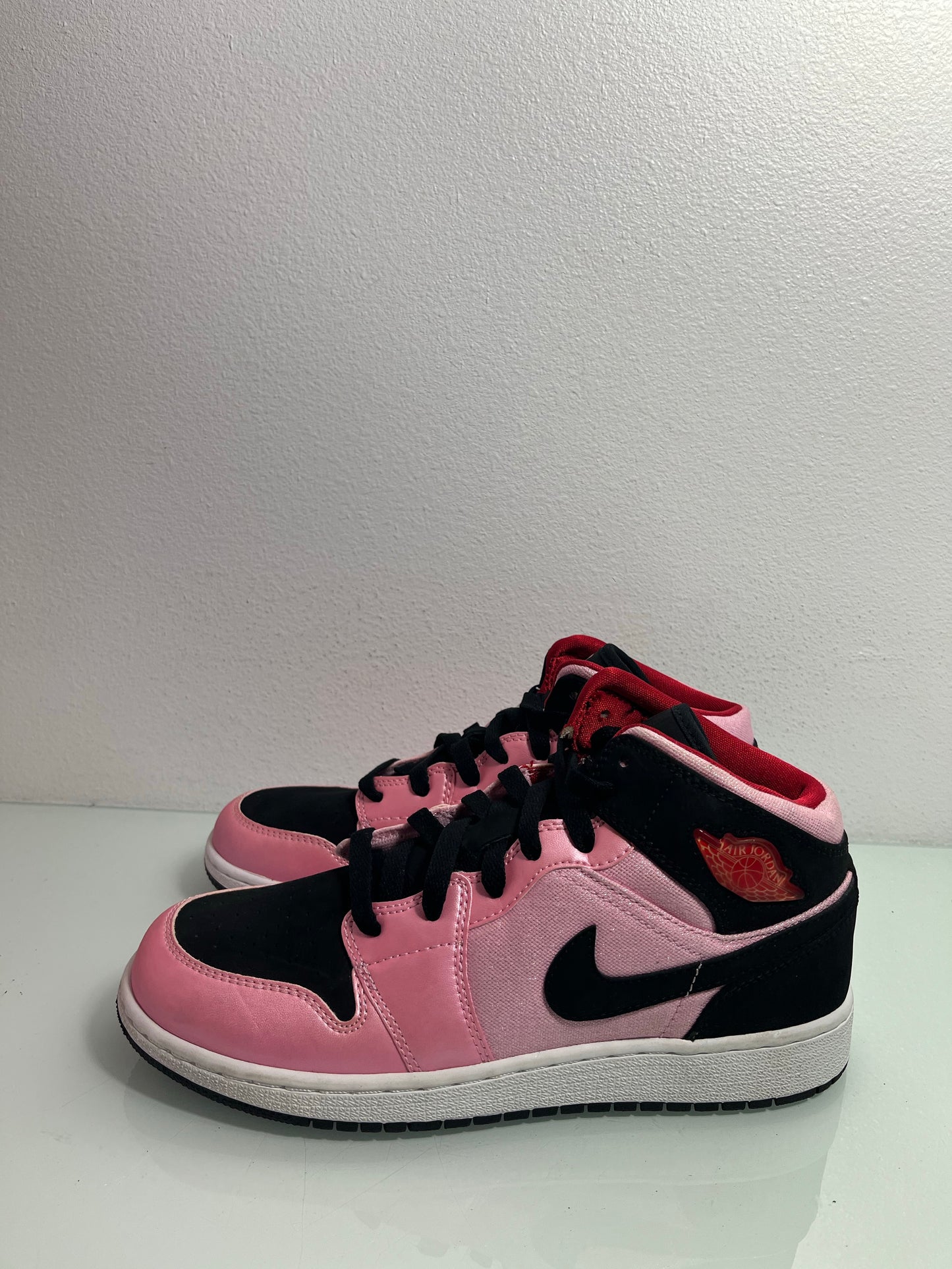 Nike Air Jordan 1 Retro Mid "Ion Pink" MISMATE Youth's L:6 R:5-555112 608