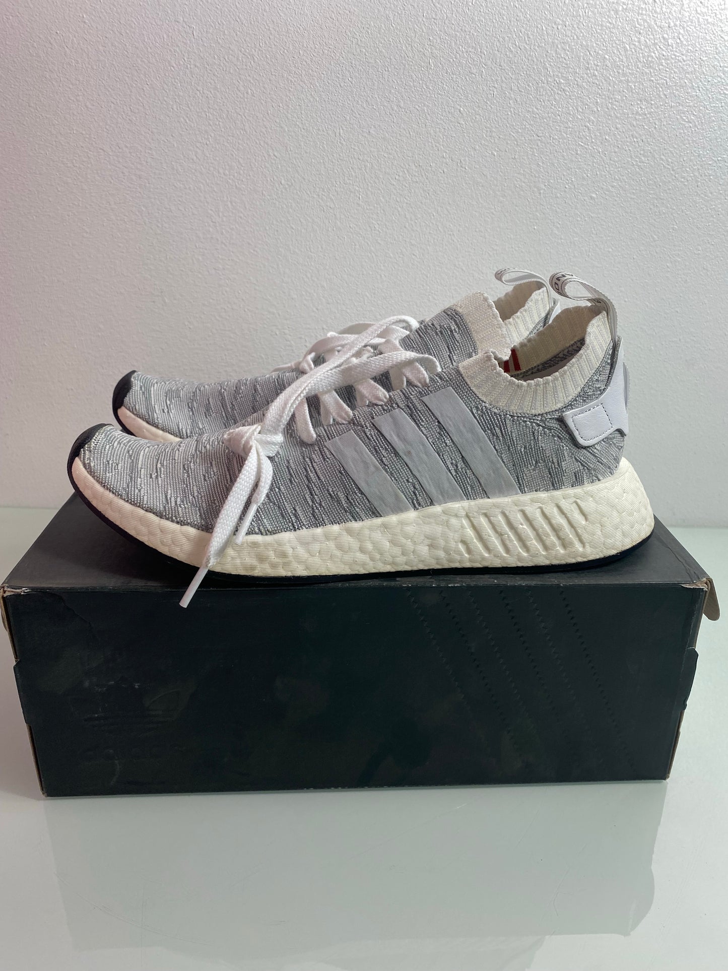 Adidas NMD_R2 PK "Grey" Men's MIMATCH L:10 R: 9.5 -BY9410