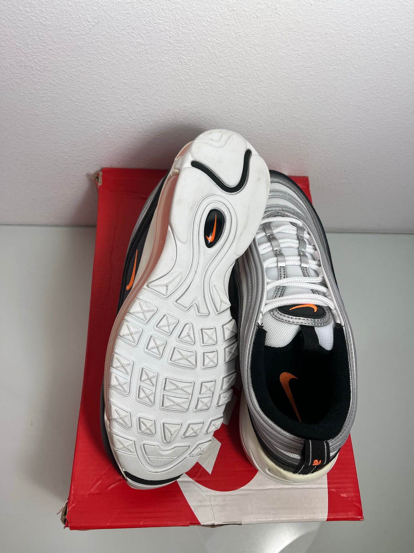 Nike Air Max 97 "White/Total Orange" Men's 8 - CW5419 101