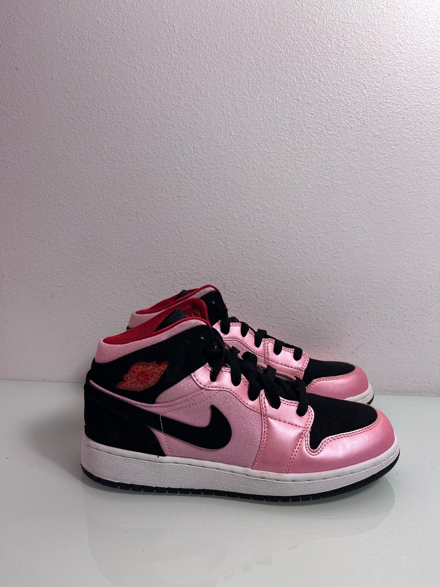 Nike Air Jordan 1 Retro Mid "Ion Pink" MISMATE Youth's L:6 R:5-555112 608