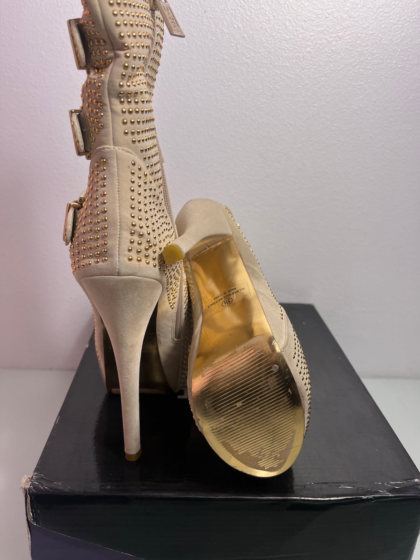 Shiekh Heels "Beige" Women's 5.5