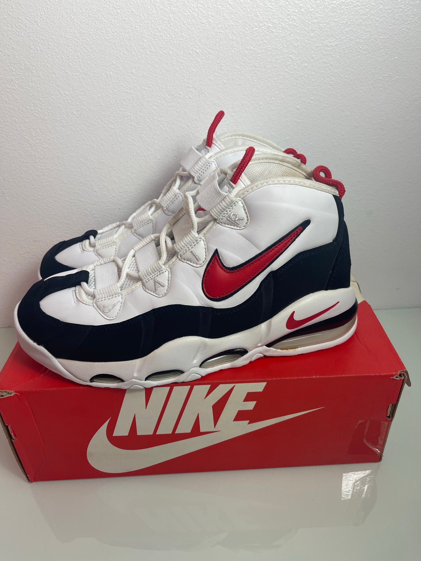 Nike Air Max Uptempo '95 "White/University Red-Black" Men's 10.5-CK0892 101