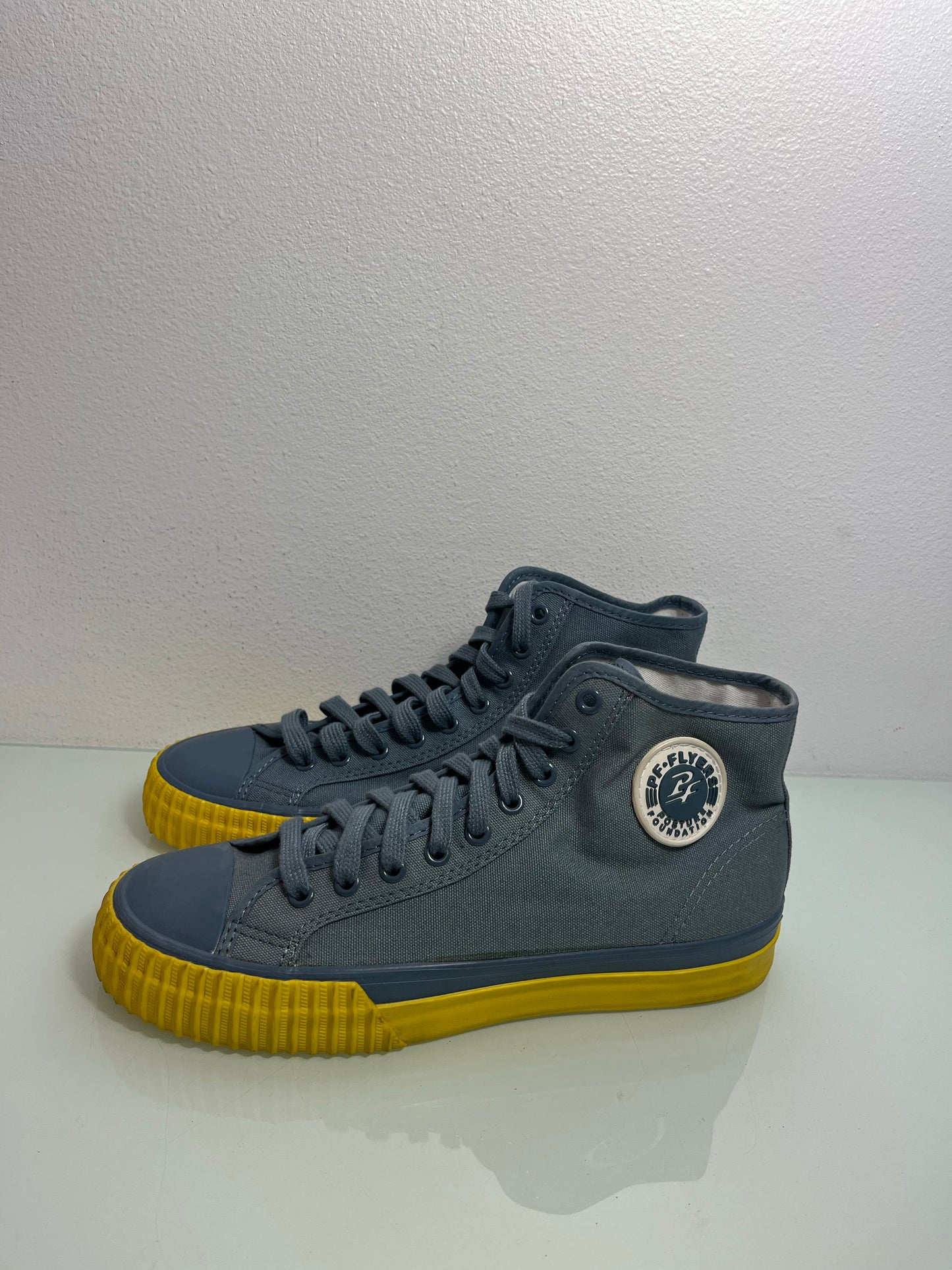 PF Flyers Center High "Grey/Yellow" MISMATE Men's L:8 R:8.5-PM13OH2G