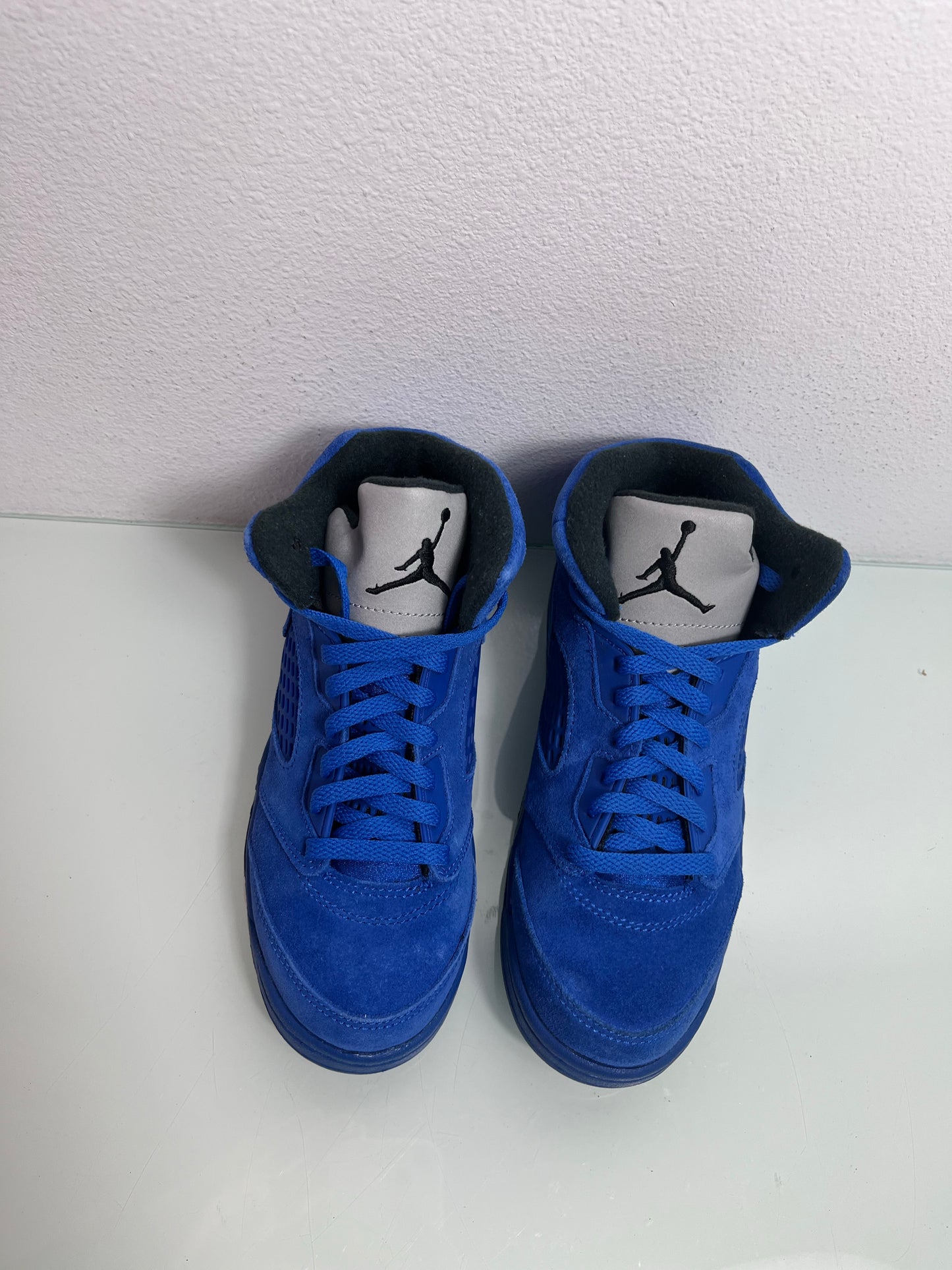 Jordan 5 Retro "Blue" Suede MISMATE Youth's L:1.5 R:1- 440889 401